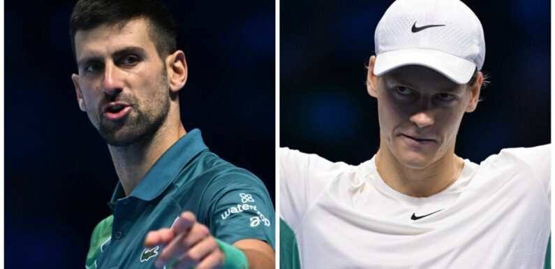 Novak Djokovic fires jibe at ATP Finals rivals as Sinner ends world No 1’s run