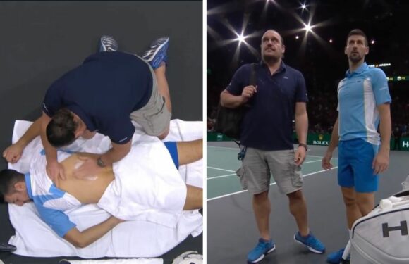 Novak Djokovic sparks concern as Serb gets physio treatment while winning set