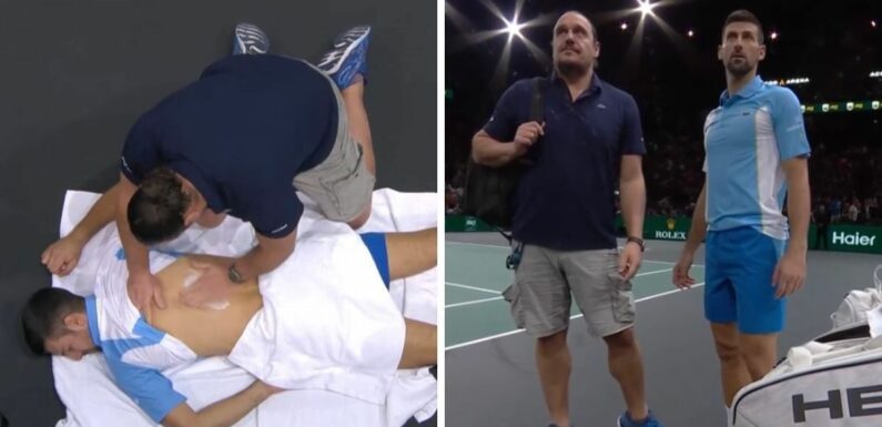 Novak Djokovic sparks concern as Serb gets physio treatment while winning set