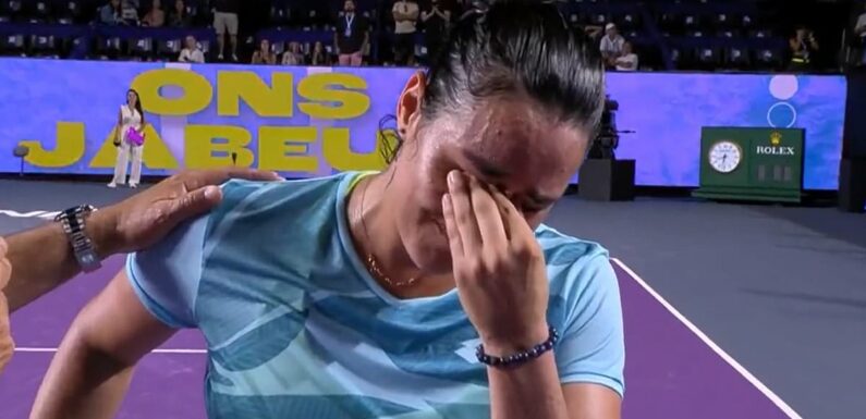 Ons Jabeur breaks down in tears after victory over Marketa Vondrousova