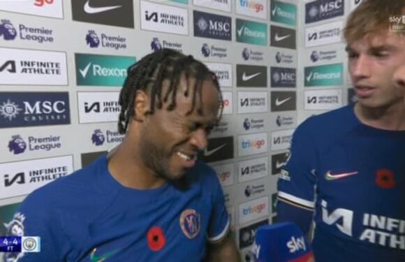 Raheem Sterling laughs off bizarre encounter with Sky Sports reporter