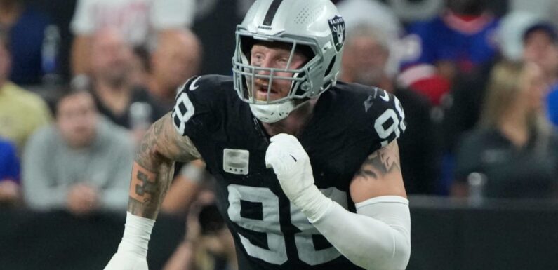 Raiders DE Maxx Crosby (knee) officially active vs. Chiefs 