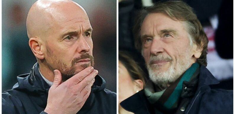 Sir Jim Ratcliffe ‘stance’ on Ten Hag sack as new Man Utd chief angry over deals