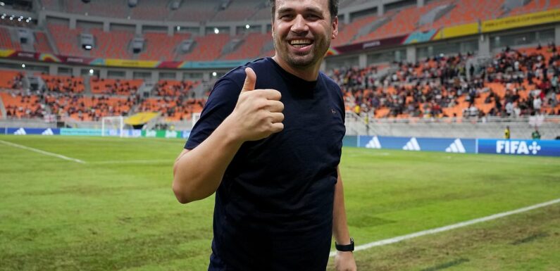 Uzbekistan U17s manager boots ball into stands in shock win vs England