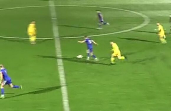 Wayne Rooney's younger brother scores stunning halfway line strike