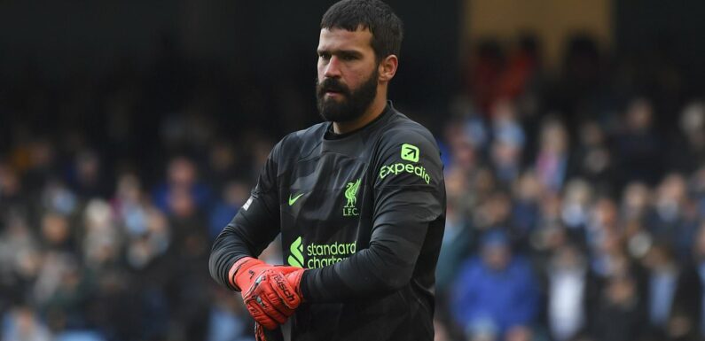 Alisson could return for Liverpool against Palace after hamstring blow