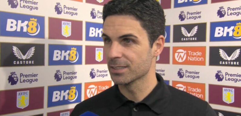 Arsenal boss Mikel Arteta shares dressing room message after Aston Villa loss