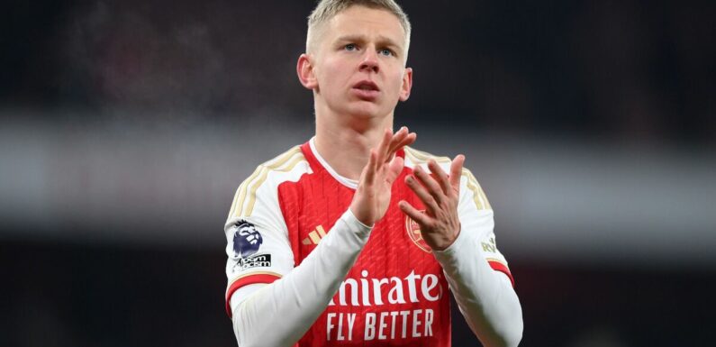 Arsenal eye replacement for star Zinchenko rates higher than Man City ace