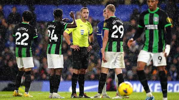 Brighton players frustrated by little-known VAR rule in Chelsea defeat