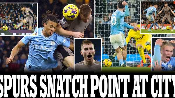 Man City 3-3 Spurs: Kulusevski's 90th-minute header earns Spurs point