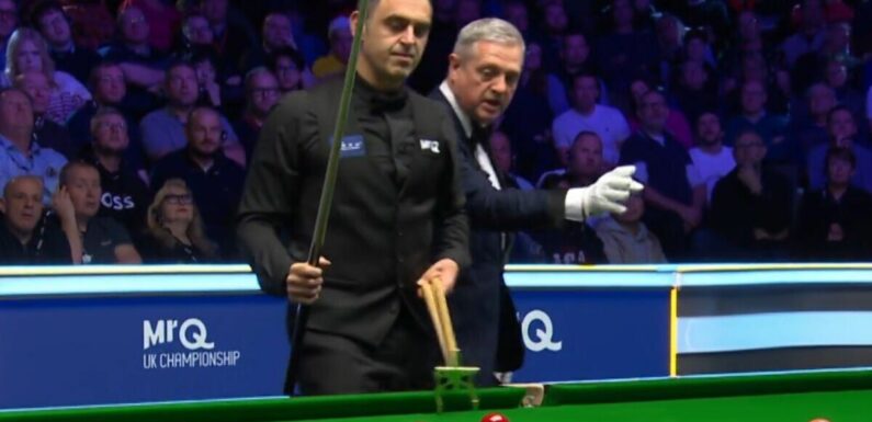 Ronnie O’Sullivan thanked by UK Championship ref after classy move in Ding final