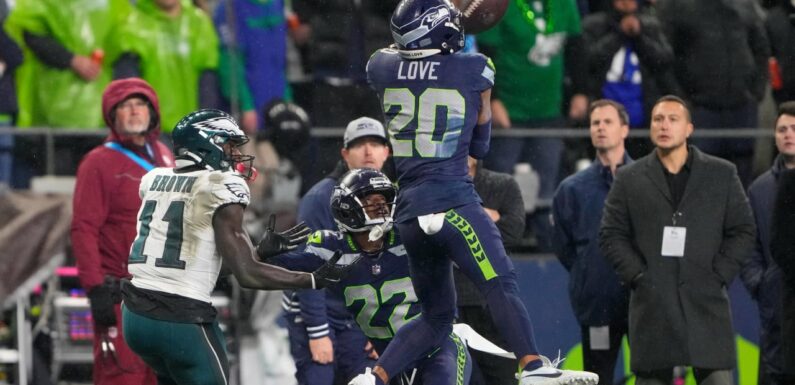 Seahawks DB Julian Love 'must be living right' after game-sealing INT vs. Eagles 